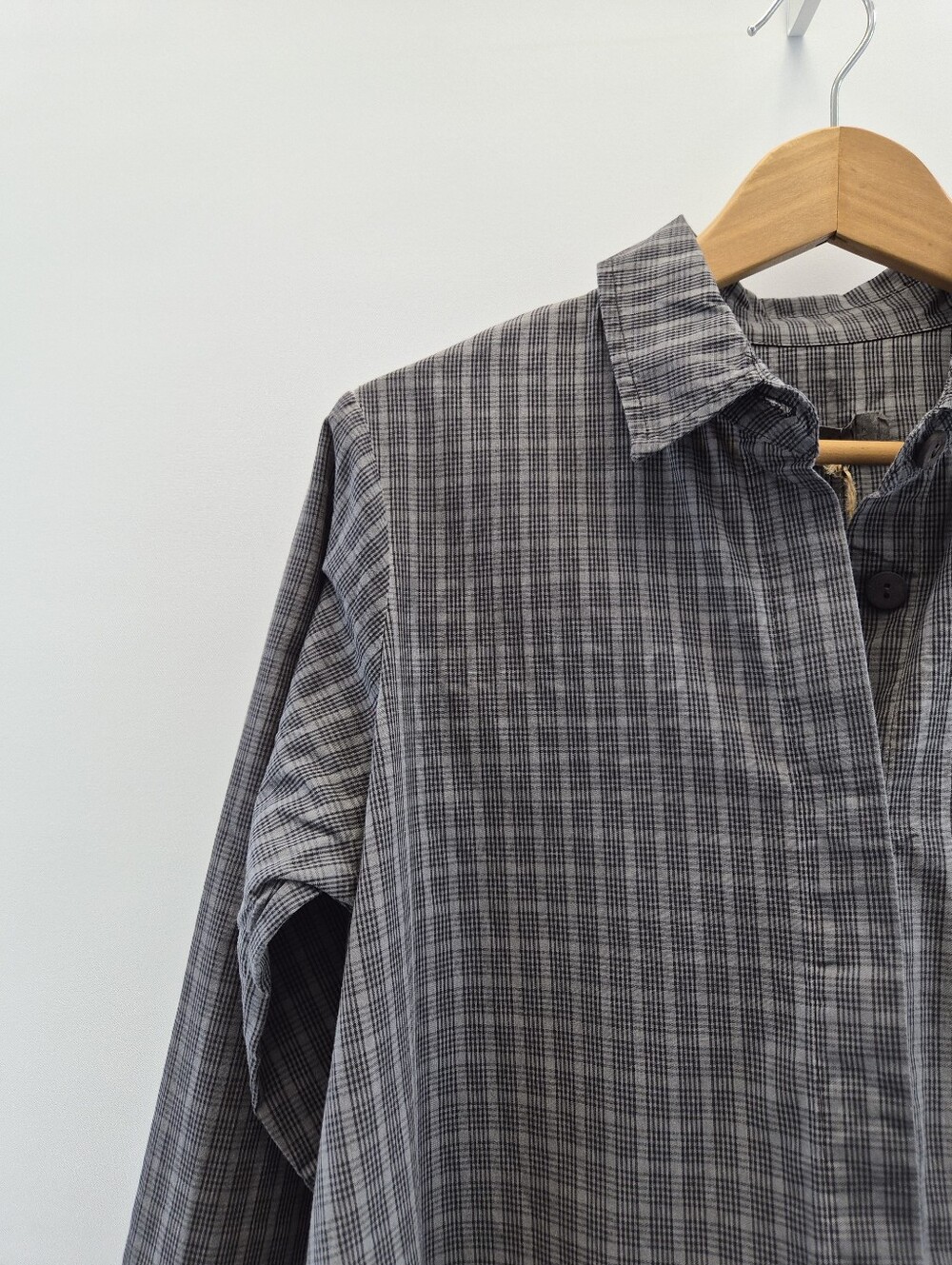 Luukaa Dark Academia Grunge Plaid Grid Tunic Shirt Dress Imagine Peace Size 8 - Picture 7 of 16